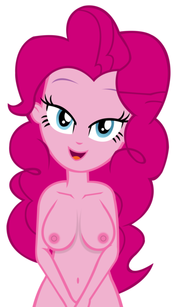 Size: 4626x8000 | Tagged: questionable, artist:laszlvfx, derpibooru import, edit, vector edit, pinkie pie, equestria girls, the craft of cookies, spoiler:eqg series (season 2), areola, belly button, breasts, busty pinkie pie, female, image, lidded eyes, looking at you, nipples, nudity, open mouth, png, seductive, seductive look, sexy, simple background, smiling, solo, solo female, transparent background, vector