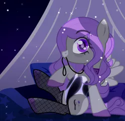 Size: 2850x2750 | Tagged: suggestive, artist:sscorpionsss, artist:starchildtm, derpibooru import, oc, oc:cotton rose, pegasus, pony, bedroom eyes, collar, female, fishnets, image, latex, leash, long hair, looking at you, png, solo, solo female, sultry pose