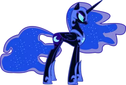 Size: 2970x2018 | Tagged: safe, artist:thebosscamacho, derpibooru import, nightmare moon, alicorn, pony, female, image, mare, png, simple background, solo, transparent background, vector