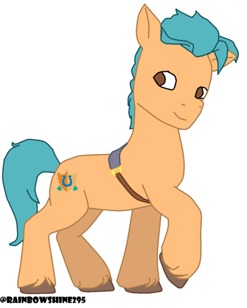 Size: 1032x1284 | Tagged: safe, artist:rainbowshine295, derpibooru import, hitch trailblazer, earth pony, pony, brown eyes, g5, image, ms paint, png, simple background, solo, white background