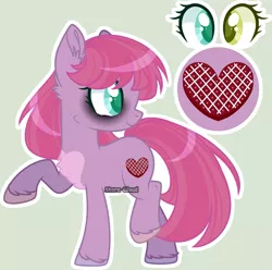 Size: 1973x1955 | Tagged: safe, artist:dinkydoolove, artist:lazuli0209, derpibooru import, oc, unofficial characters only, earth pony, pony, bags under eyes, base used, female, heterochromia, image, looking back, mare, offspring, parent:party favor, parent:pinkie pie, parents:partypie, png, raised hoof, simple background, smiling, solo