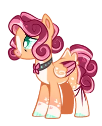 Size: 638x790 | Tagged: safe, artist:goldlines005, derpibooru import, fluttershy, pegasus, pony, base used, choker, eye wrinkles, female, image, mare, png, redesign, simple background, smiling, transparent background