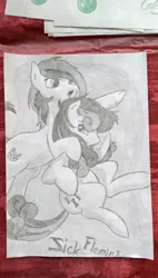 Size: 712x1256 | Tagged: artist needed, safe, derpibooru import, bon bon, sweetie drops, oc, oc:ice cream (bronukon), bronukon, image, irl, jpeg, photo, traditional art, ukraine