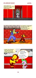 Size: 592x1280 | Tagged: safe, artist:spike-love, derpibooru import, spike, anthro, dragon, comic:the legendary dragon story, baby, baby dragon, cloud, cloudy, comic, dragon kingdom, grandfather, greeting, image, kung fu, male, martial art, my little pony, png, practice, temple, wang-liu-khai, yang-fu, young
