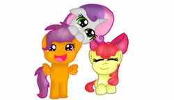 Size: 1735x1000 | Tagged: safe, artist:girlduog, derpibooru import, apple bloom, scootaloo, sweetie belle, earth pony, pegasus, pony, unicorn, cutie mark crusaders, female, filly, foal, image, jpeg