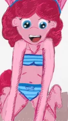 Size: 1080x1920 | Tagged: suggestive, artist:kaykeyser, derpibooru import, pinkie pie, equestria girls, clothes, female, image, jpeg, open mouth, solo, solo female, underwear