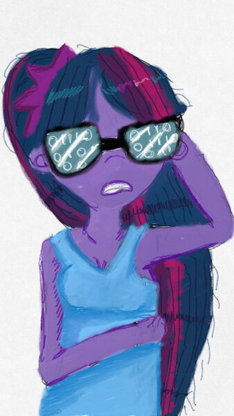 Size: 1080x1920 | Tagged: safe, artist:kaykeyser, derpibooru import, sci-twi, twilight sparkle, equestria girls, clothes, female, glasses, image, jpeg, solo, tanktop