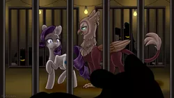 Size: 1920x1080 | Tagged: semi-grimdark, artist:vladivoices, derpibooru import, part of a set, rarity, oc, gryphon, pony, unicorn, fanfic:friendship is tragic, animatic, cage, female, griffon oc, image, part of a series, png