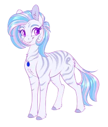 Size: 1312x1531 | Tagged: safe, artist:silkensaddle, derpibooru import, oc, oc:starburn, zebra, image, jewelry, necklace, png, solo, species swap