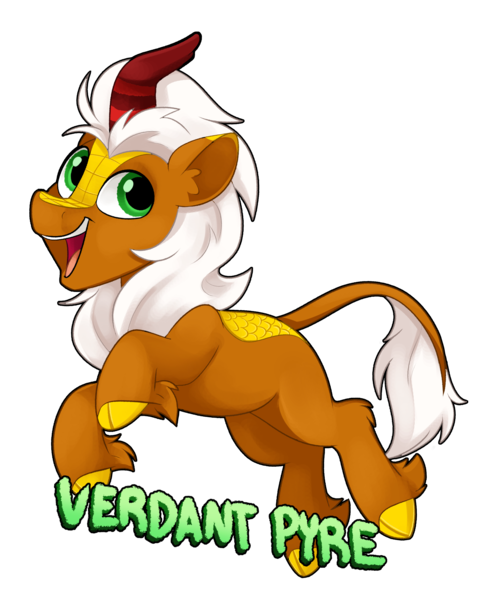 Size: 2410x2946 | Tagged: safe, artist:luximus17, derpibooru import, oc, oc:verdant pyre, unofficial characters only, kirin, image, kirin oc, png, simple background, solo, transparent background