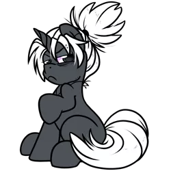 Size: 1000x1000 | Tagged: safe, artist:paperbagpony, derpibooru import, oc, oc:ayreon, unicorn, bags under eyes, ear piercing, horn, image, piercing, png, simple background, transparent background, unicorn oc