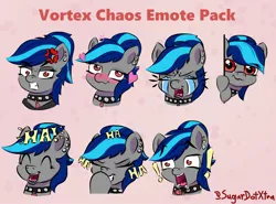 Size: 2300x1700 | Tagged: safe, artist:sugardotxtra, derpibooru import, oc, oc:vortex chaos, commission, emotes, image, jpeg