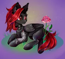 Size: 3200x2900 | Tagged: safe, artist:ske, derpibooru import, oc, unofficial characters only, pegasus, pony, grass, grass field, image, peony, png, solo