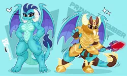 Size: 1141x684 | Tagged: safe, artist:platinumkinght, derpibooru import, princess ember, anthro, digitigrade anthro, dragon, barbie doll anatomy, bloodstone scepter, dragon armor, dragon lord ember, dragoness, female, image, jpeg, outline, solo, white outline