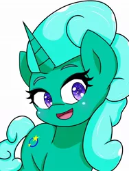 Size: 768x1024 | Tagged: safe, artist:zeon_starlight, derpibooru import, glitter drops, pony, unicorn, background pony, female, horn, image, jpeg, looking at you, mare, open mouth, open smile, simple background, smiling, smiling at you, solo, starry eyes, white background, wingding eyes