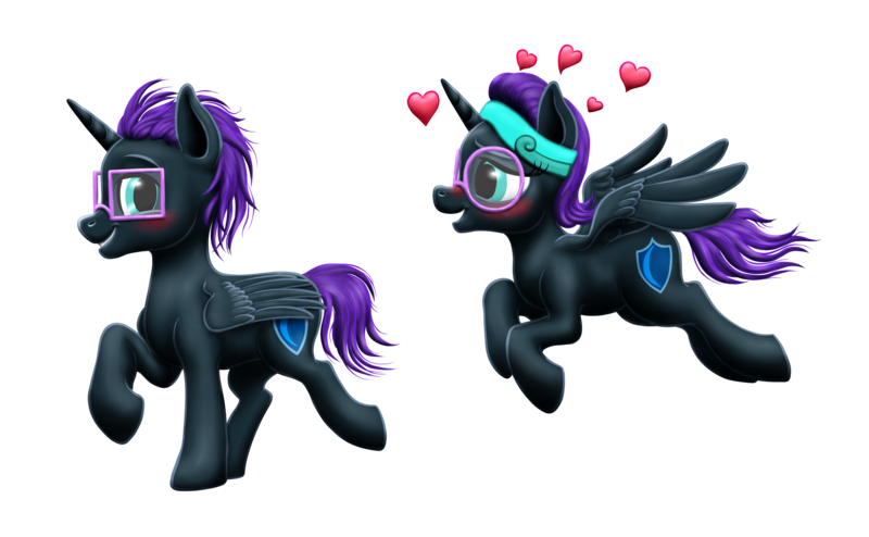 Size: 2575x1591 | Tagged: safe, artist:vasillium, derpibooru import, oc, oc:nox (rule 63), oc:nyx, alicorn, pony, alicorn oc, duo, female, heart, horn, image, male, oc x oc, png, r63 paradox, rule 63, self paradox, self ponidox, selfcest, shipping, simple background, straight, transparent background, wings