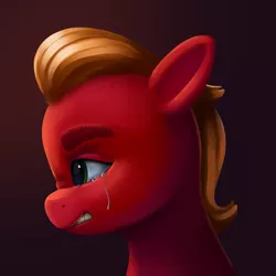 Size: 1131x1131 | Tagged: safe, artist:malarkey, derpibooru import, sprout cloverleaf, earth pony, pony, angry, crying, g5, gritted teeth, image, male, png, solo, stallion