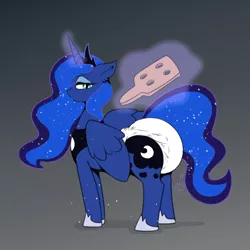 Size: 1280x1280 | Tagged: suggestive, artist:maynara, derpibooru import, princess luna, pony, diaper, diaper fetish, fetish, image, imminent spanking, jpeg, magic, paddle