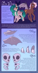 Size: 2674x5080 | Tagged: safe, artist:silkensaddle, derpibooru import, bat pony, pony, image, png, reference sheet, skull