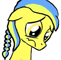 Size: 513x507 | Tagged: safe, artist:lekonar13, derpibooru import, oc, oc:ukraine, earth pony, pony, crying, current events, female, image, mare, nation ponies, png, sad, ukraine