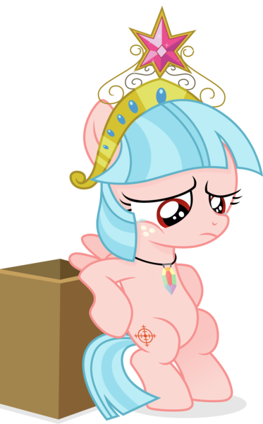 Size: 4590x7380 | Tagged: safe, artist:cirillaq, derpibooru import, cozy glow, oc, oc:cozy glick, unofficial characters only, pegasus, pony, alternate hairstyle, big crown thingy, bipedal, box, clone, crown, crustonium gem, crustonium necklace, crying, element of generosity, element of honesty, element of kindness, element of laughter, element of loyalty, element of magic, elements of harmony, female, filly, foal, full body, image, jewelry, mini twilight, necklace, png, regalia, sad, simple background, tail, transparent background, vector