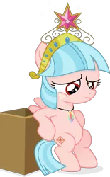 Size: 4590x7380 | Tagged: safe, artist:cirillaq, derpibooru import, cozy glow, oc, oc:cozy glick, unofficial characters only, pegasus, pony, alternate hairstyle, big crown thingy, bipedal, box, clone, crown, crustonium gem, crustonium necklace, crying, element of generosity, element of honesty, element of kindness, element of laughter, element of loyalty, element of magic, elements of harmony, female, filly, foal, full body, image, jewelry, mini twilight, necklace, png, regalia, sad, simple background, tail, transparent background, vector