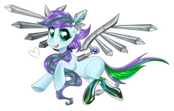 Size: 1551x993 | Tagged: safe, artist:kaikururu, derpibooru import, oc, unofficial characters only, earth pony, pony, artificial wings, augmented, clothes, earth pony oc, eyelashes, image, latex, latex socks, mechanical wing, png, simple background, smiling, socks, solo, transparent background, wings
