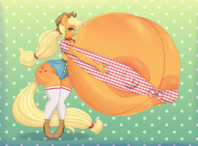 Size: 1280x947 | Tagged: questionable, artist:mortimer todd, derpibooru import, applejack, anthro, earth pony, unguligrade anthro, areola, areola slip, big breasts, breasts, busty applejack, clothes, commission, cowboy hat, digital art, erect nipples, female, hat, huge breasts, hyper, hyper breasts, image, impossibly large breasts, jpeg, looking at you, nipple outline, nudity, shorts, simple background, socks, solo, stockings, tanktop, thigh highs, thighs