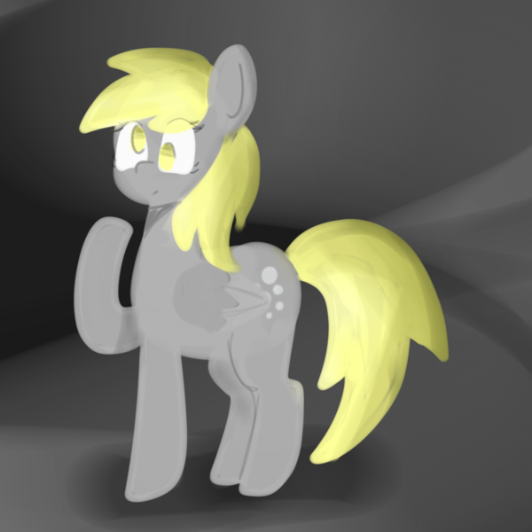 Size: 1280x1280 | Tagged: safe, artist:seylan, derpibooru import, derpy hooves, pegasus, pony, female, folded wings, full body, hooves, image, mare, png, raised hoof, solo, standing, tail, wings