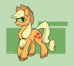 Size: 1350x1200 | Tagged: safe, artist:glassygreatart, derpibooru import, applejack, earth pony, pony, hooves, image, png, smiling, solo