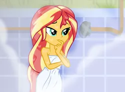 Size: 1024x750 | Tagged: safe, artist:emeraldblast63, derpibooru import, sunset shimmer, comic:the tale of two sunsets, equestria girls, female, image, jpeg, showering