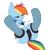 Size: 2102x2175 | Tagged: suggestive, artist:sinrizuki, derpibooru import, rainbow dash, pegasus, pony, butt, clothes, cosplay, costume, image, lying down, on back, playboy bunny rainbow dash, png, pouting, rainbutt dash, simple background, spread legs, spreading, transparent background