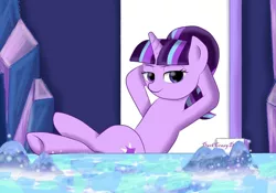 Size: 1120x784 | Tagged: safe, artist:ydalirwendigo, derpibooru import, starlight glimmer, pony, unicorn, the cutie re-mark, 2015, female, image, jpeg, mare, s5 starlight, solo, welcome home twilight