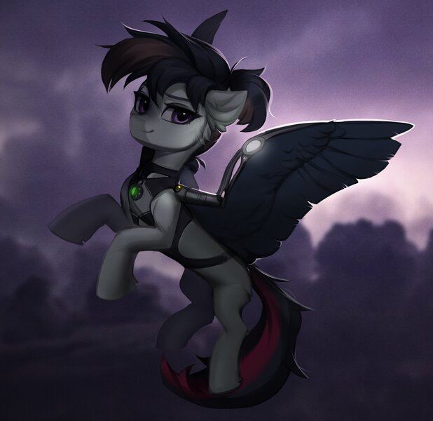 Size: 2958x2874 | Tagged: safe, artist:vensual99, derpibooru import, oc, unofficial characters only, pony, artificial wings, augmented, image, jpeg, solo, wings