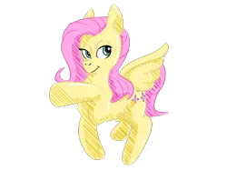 Size: 960x720 | Tagged: safe, derpibooru import, fluttershy, pony, friendship is magic, female, g4, hatching (technique), image, png, pose, quadrupedal, shiny, simple background, solo, solo female, transparent background