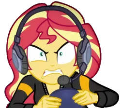 Size: 493x441 | Tagged: safe, artist:marcoequestrian98, derpibooru import, edit, edited screencap, screencap, sunset shimmer, equestria girls, equestria girls series, game stream, spoiler:eqg series (season 2), background removed, controller, female, gamer sunset, image, not a vector, png, psycho gamer sunset, simple background, solo, tell me what you need, transparent background