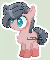 Size: 679x802 | Tagged: safe, artist:dinkydoolove, derpibooru import, oc, unofficial characters only, earth pony, pony, base used, chest fluff, coat markings, earth pony oc, image, parent:clear sky, parent:quibble pants, png, simple background, smiling, socks (coat marking), solo