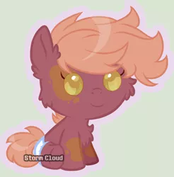 Size: 1452x1474 | Tagged: safe, artist:dinkydoolove, derpibooru import, oc, unofficial characters only, earth pony, pony, baby, baby pony, base used, cheek fluff, chest fluff, earth pony oc, image, offspring, parent:apple bloom, parent:tender taps, parents:tenderbloom, png, simple background, sitting, smiling, solo
