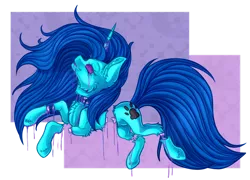 Size: 1024x739 | Tagged: grimdark, artist:maneblue, derpibooru import, oc, unofficial characters only, pony, unicorn, decapitated, female, horn, image, mare, paw prints, png, simple background, solo, transparent background, unicorn oc