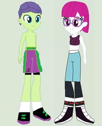 Size: 379x466 | Tagged: safe, artist:matthewjabeznazarioa, derpibooru import, cucumber seed, little red, equestria girls, crossover, equestria girls-ified, exeron fighters, image, martial arts kids, martial arts kids outfits, png