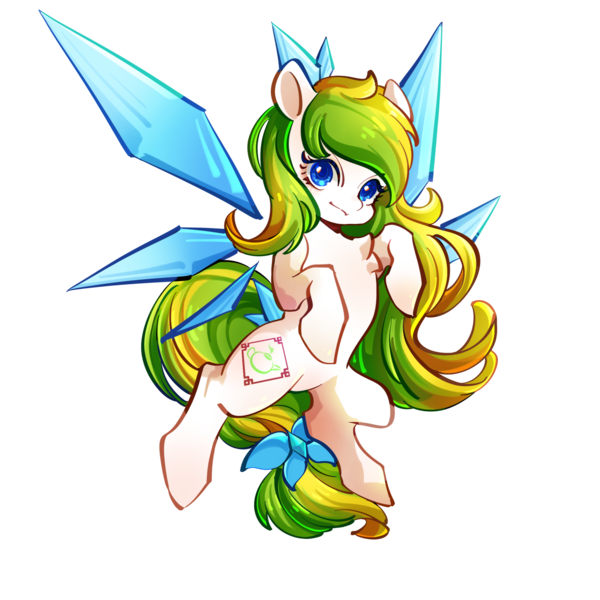 Size: 2048x2048 | Tagged: safe, artist:左左, derpibooru import, oc, oc:tea fairy, unofficial characters only, earth pony, pegasus, pony, image, png, simple background, solo, transparent background