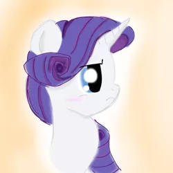 Size: 4096x4096 | Tagged: safe, artist:tiga mega, derpibooru import, rarity, pony, unicorn, bust, female, frown, horn, image, jpeg, mare, portrait, side view, solo
