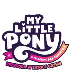 Size: 8000x8000 | Tagged: safe, derpibooru import, official, my little pony: a new generation, food, g5, image, localization, logo, my little pony logo, my little pony: a maretime bay adventure, my little pony: a maretime bay adventure logo, my little pony: a new generation logo, orange, pink, png, poland, polish, ribbon, simple background, transparent background, writing