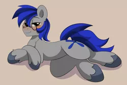 Size: 6000x4000 | Tagged: safe, artist:haruk, derpibooru import, oc, oc:aerial ace, unofficial characters only, earth pony, pony, blushing, commission, glasses, image, looking at you, lying down, male, png, side, simple background, solo, solo male, stallion, sultry pose, ych result
