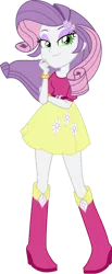 Size: 574x1391 | Tagged: safe, artist:assassins-creed1999, derpibooru import, rarity, equestria girls, belt, boots, clothes, high heel boots, image, palette swap, png, recolor, shirt, shoes, skirt, solo