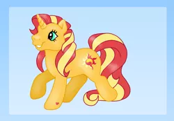 Size: 1857x1303 | Tagged: safe, artist:islomanian, derpibooru import, sunset shimmer, pony, unicorn, base used, g3, g4 to g3, generation leap, image, png, simple background, solo