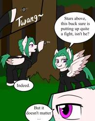 Size: 1280x1639 | Tagged: safe, artist:jolliapplegirl, derpibooru import, oc, pegasus, pony, comic:dusk rebellion, alternate timeline, alternate universe, comic, crystal war timeline, dialogue, female, image, male, mare, png, siblings, stallion, twins