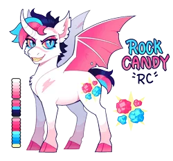 Size: 750x700 | Tagged: safe, artist:lastnight-light, derpibooru import, oc, oc:rock candy, alicorn, bat pony, bat pony alicorn, pony, bat wings, female, horn, image, mare, png, simple background, solo, transparent background, wings