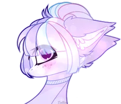 Size: 2643x2269 | Tagged: safe, artist:toffeelavender, derpibooru import, oc, unofficial characters only, earth pony, pony, base used, bust, choker, ear fluff, earth pony oc, eye clipping through hair, female, image, mare, png, simple background, transparent background