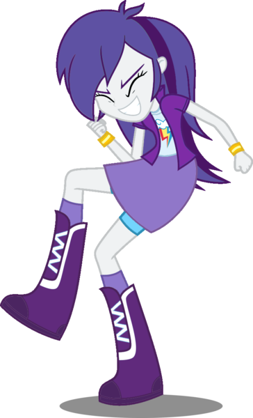 Size: 696x1147 | Tagged: safe, artist:iamsheila, derpibooru import, rainbow dash, equestria girls, boots, clothes, high heel boots, image, png, shirt, shoes, skirt, socks, solo